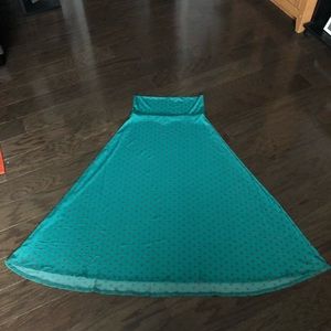 Stretchy Teal & Pink Lularoe Maxi Skirt Sz M. EUC